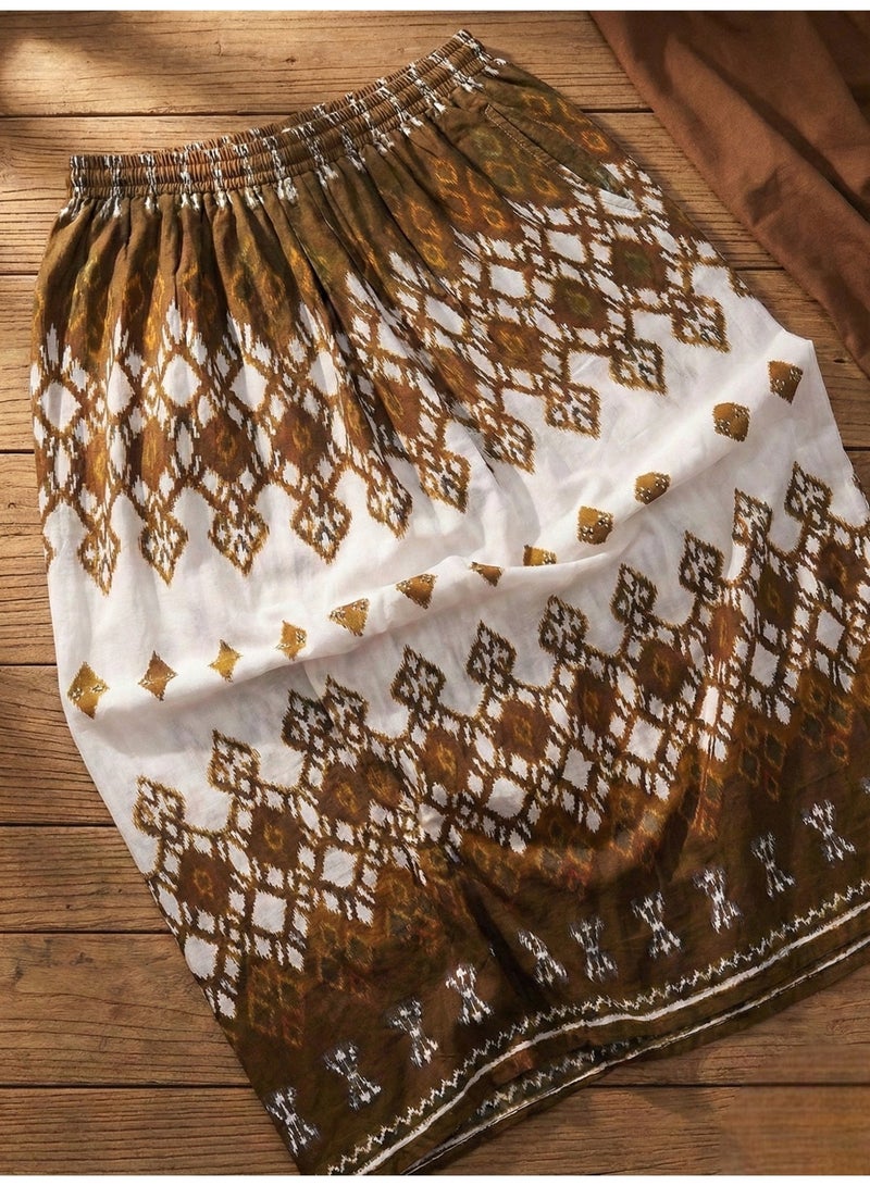 بهنس وزرة مطاط مع جيب جانبي للرجل فوطة رجالية وزرة صيفي مريحة جدا وباردة للرجال وزار رجالي معوز صارون صاروم اسباعية رجالية مناسب للمنزل والنوم وللرياضيين اوقات الصلاة - Image 2